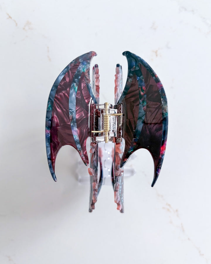 Dragon Hair Claw Clip - Small Midnight Berry