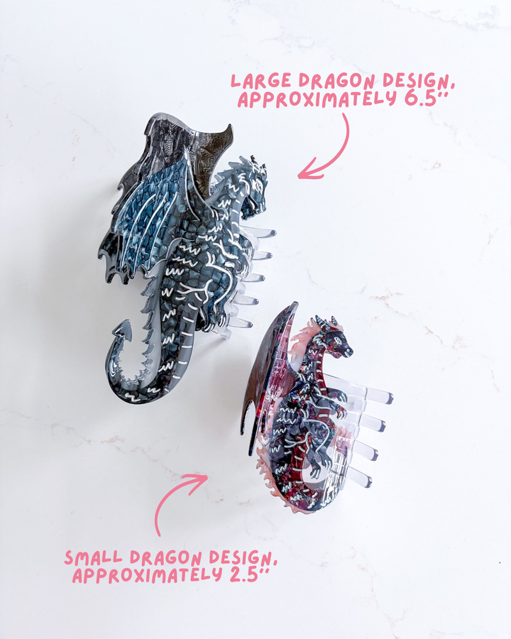 Dragon Hair Claw Clip - Small Midnight Berry