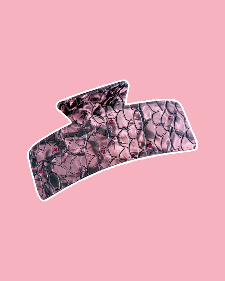 Dragon Scales Hair Claw Clip - Burgundy