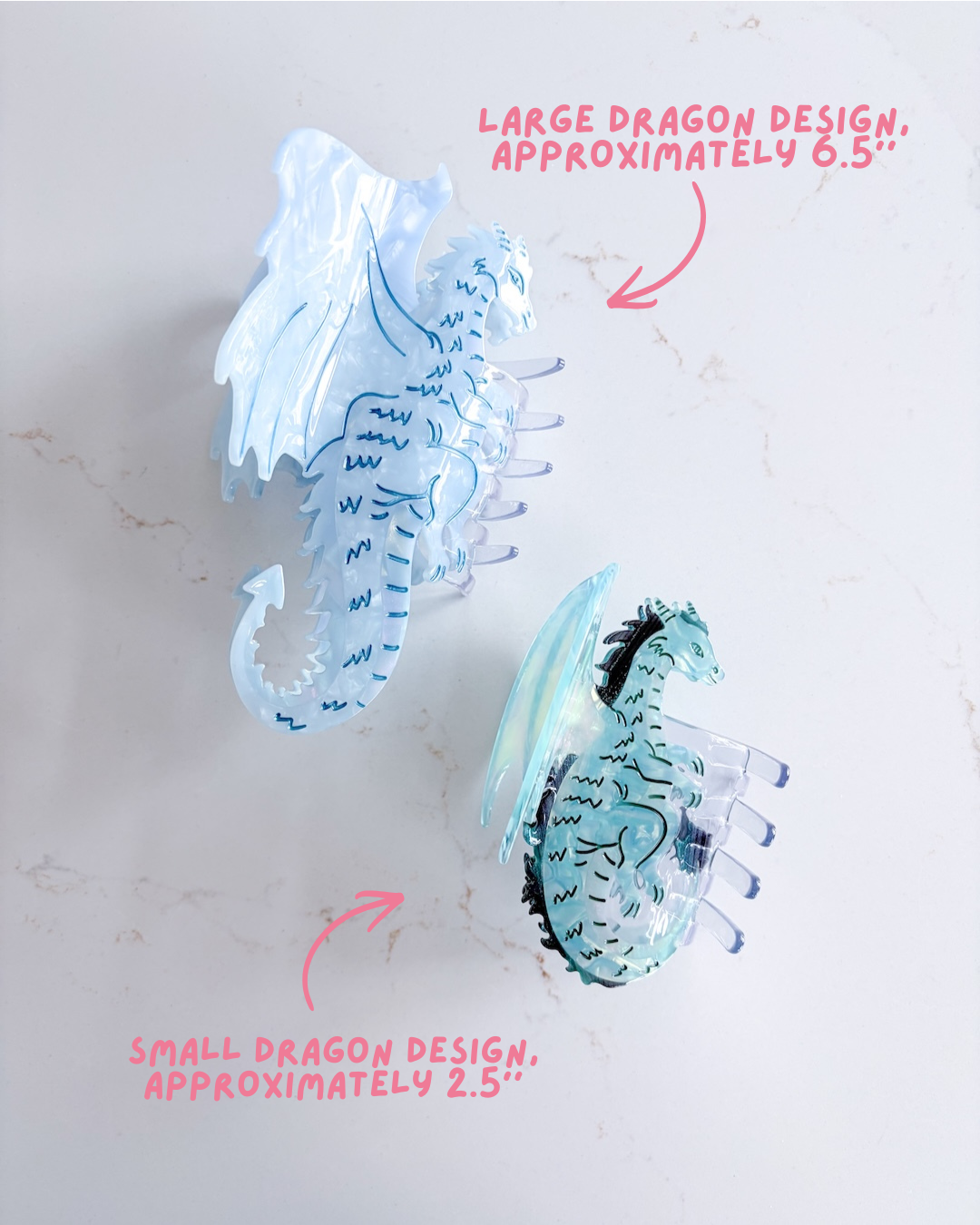 Dragon Hair Claw Clip - Small Seafoam
