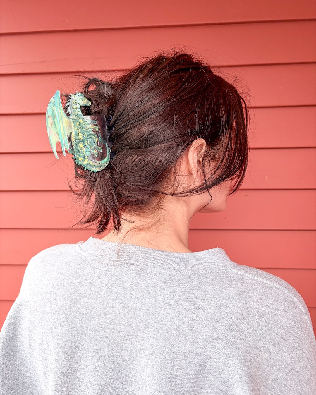 Dragon Hair Claw Clip - Small Seafoam