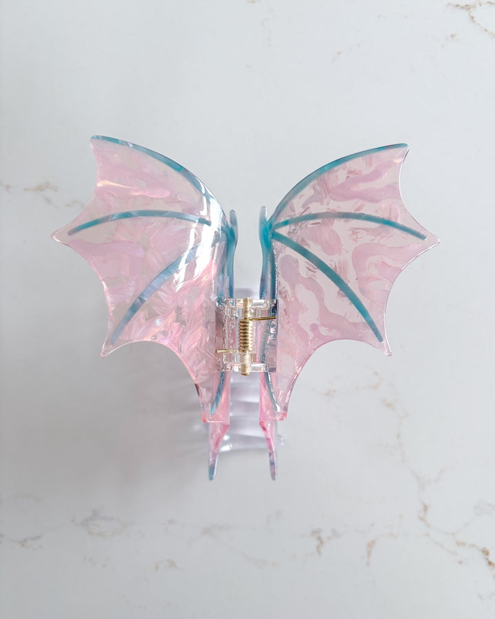 Dragon Wings Hair Claw Clip - Cotton Candy