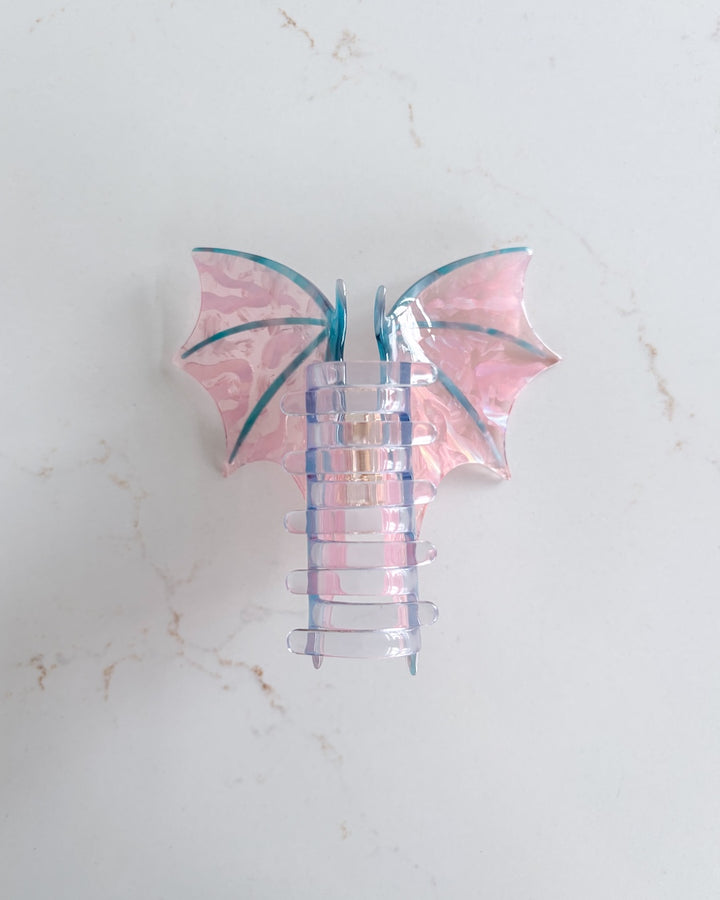 Dragon Wings Hair Claw Clip - Cotton Candy