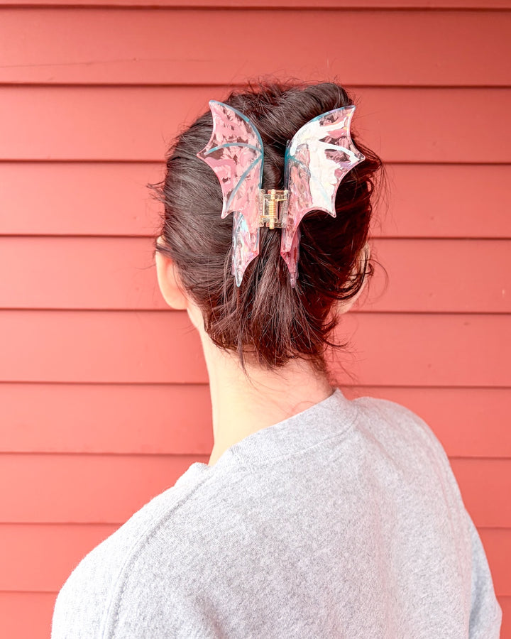 Dragon Wings Hair Claw Clip - Cotton Candy