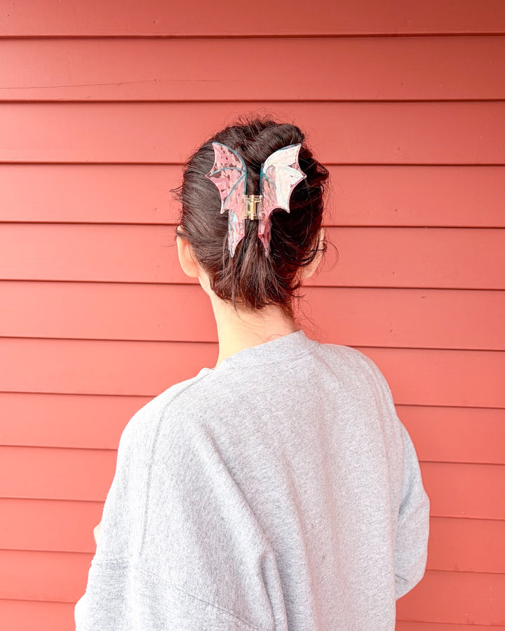 Dragon Wings Hair Claw Clip - Cotton Candy