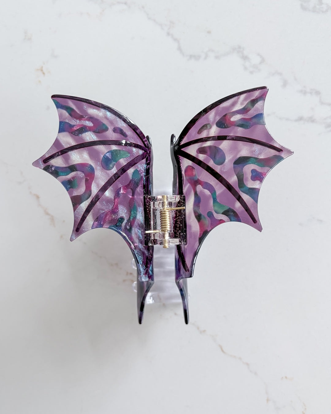 Dragon Wings Hair Claw Clip - Plum Galaxy