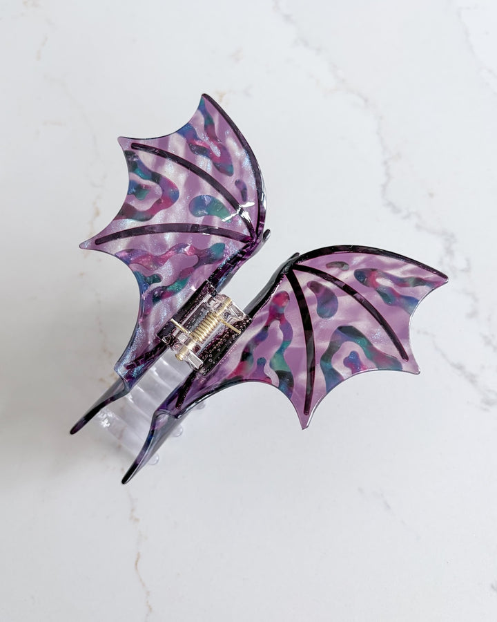 Dragon Wings Hair Claw Clip - Plum Galaxy