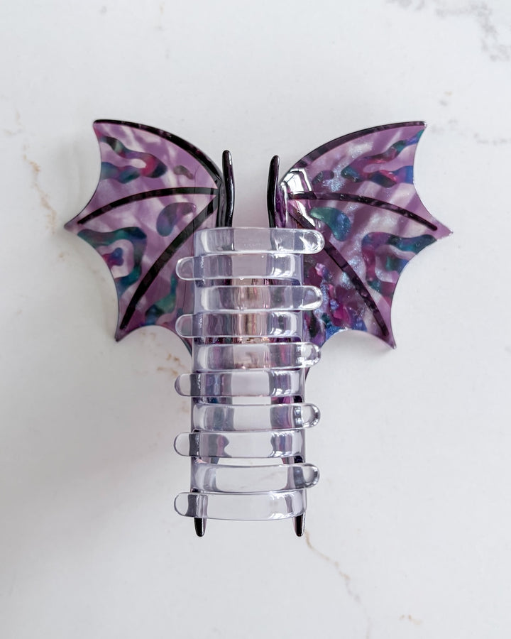 Dragon Wings Hair Claw Clip - Plum Galaxy