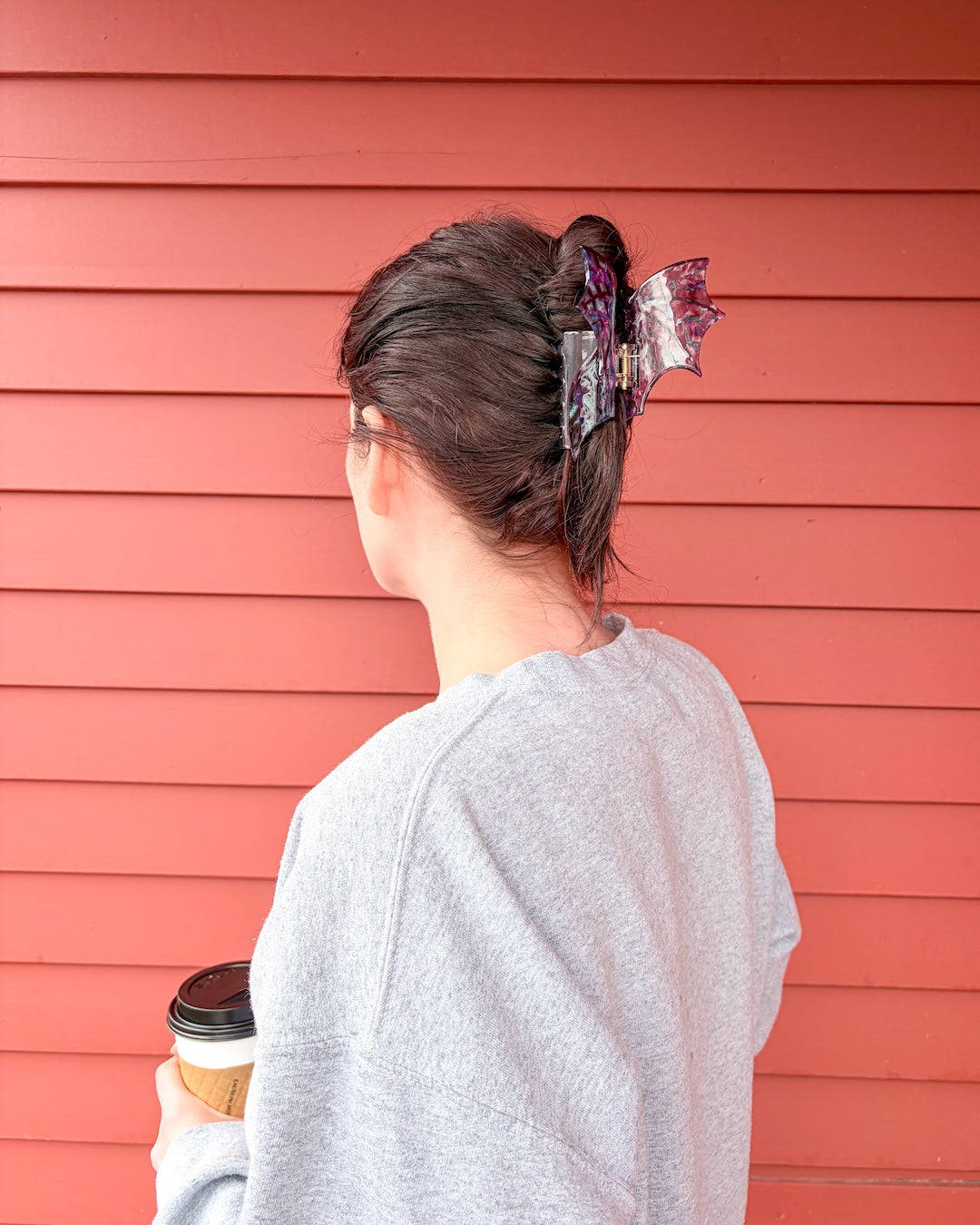Dragon Wings Hair Claw Clip - Plum Galaxy