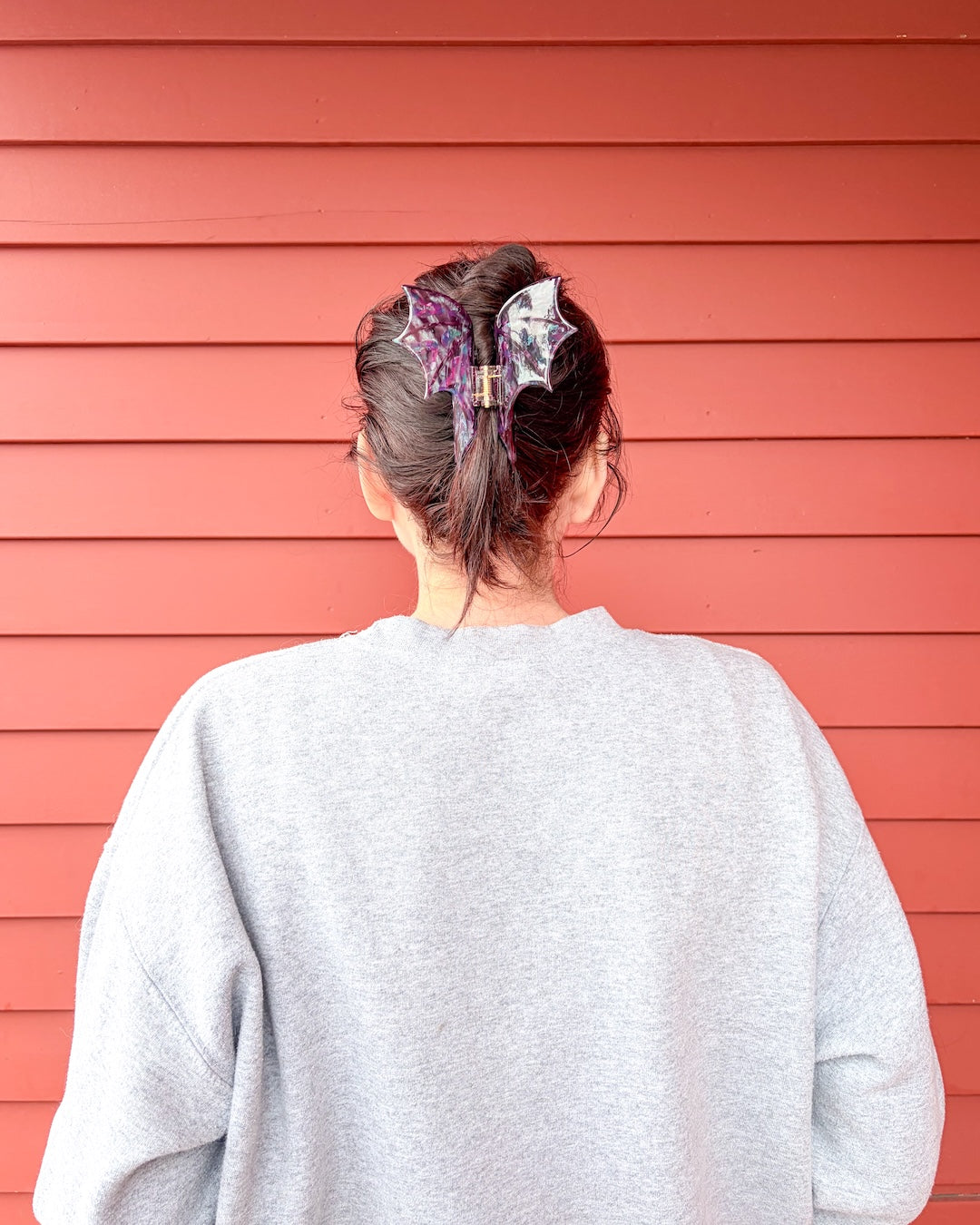 Dragon Wings Hair Claw Clip - Plum Galaxy