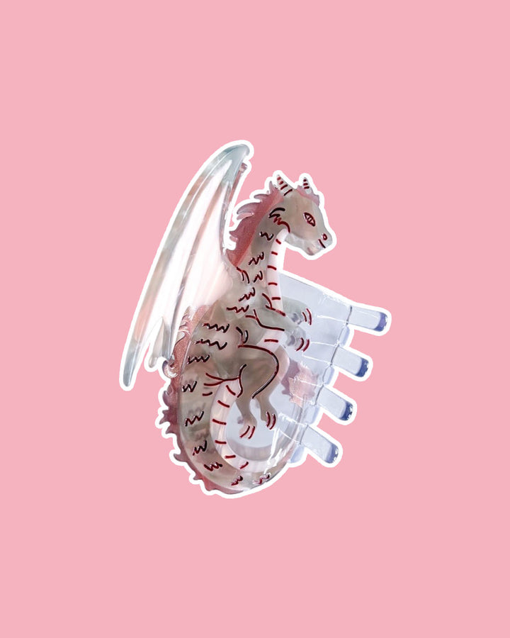 Dragon Hair Claw Clip - Small Dusty Rose