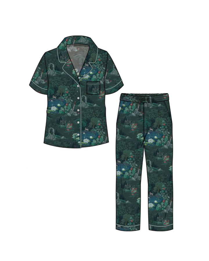 ROMANTASY CON PICK UP Enchanted Forest Bamboo Pajama Set – Long Pants