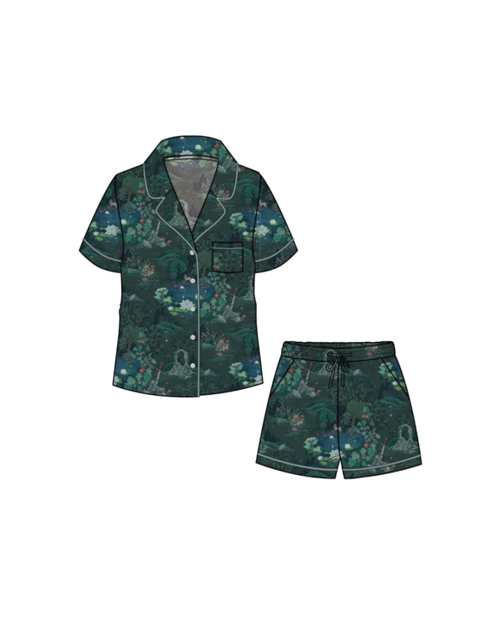 ROMANTASY CON PICK UP Enchanted Forest Bamboo Pajama Set – Shorts