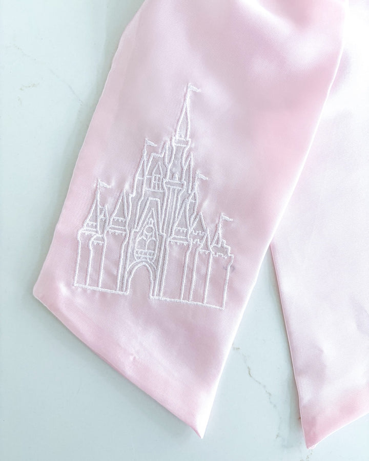 Enchanted Kingdom Castle Satin Hair Bow Clip