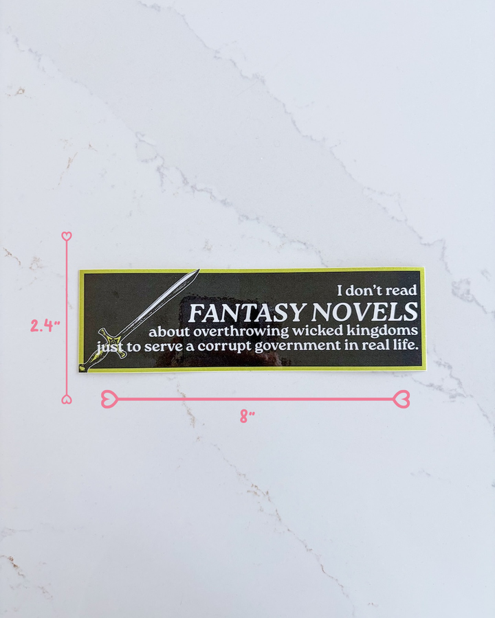 Fantasy Novels Bumper Sticker