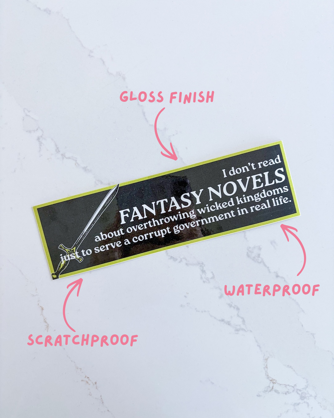 Fantasy Novels Bumper Sticker