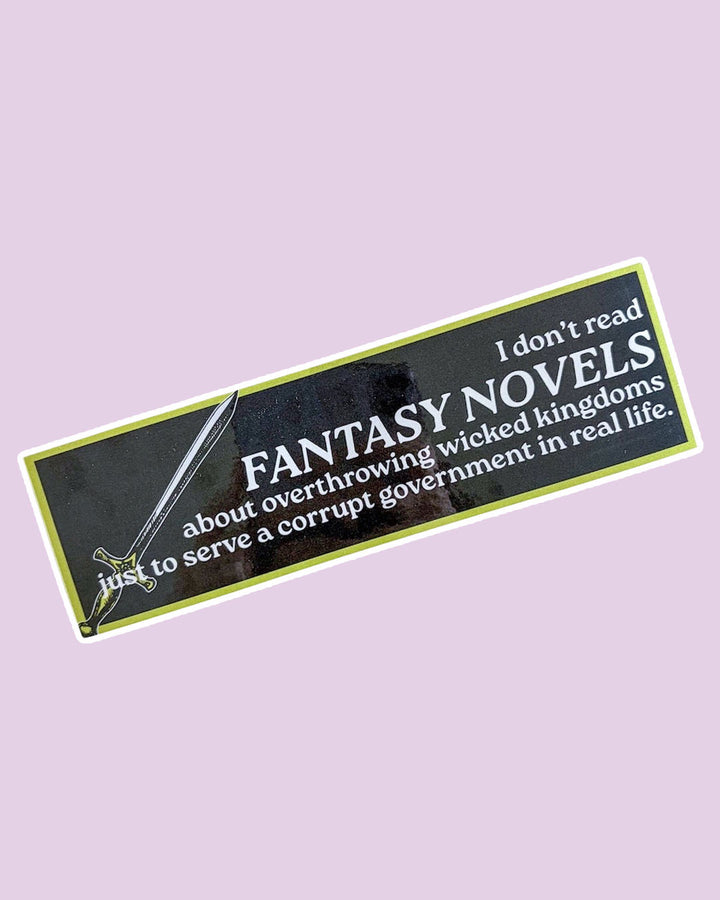 Fantasy Novels Bumper Sticker