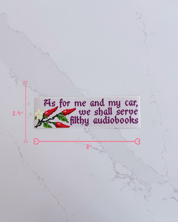 Filthy Audiobooks Verse Bumper Sticker