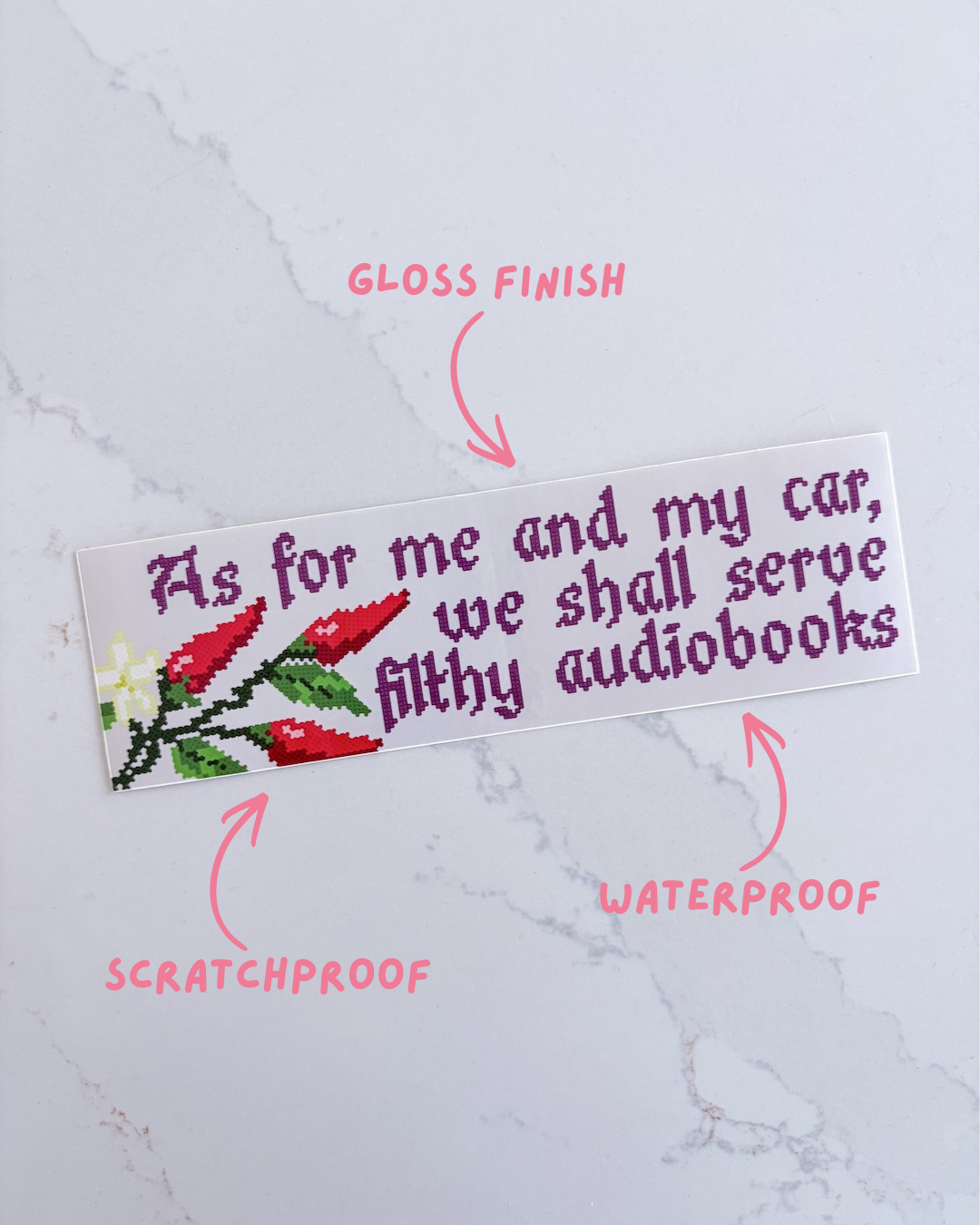 Filthy Audiobooks Verse Bumper Sticker