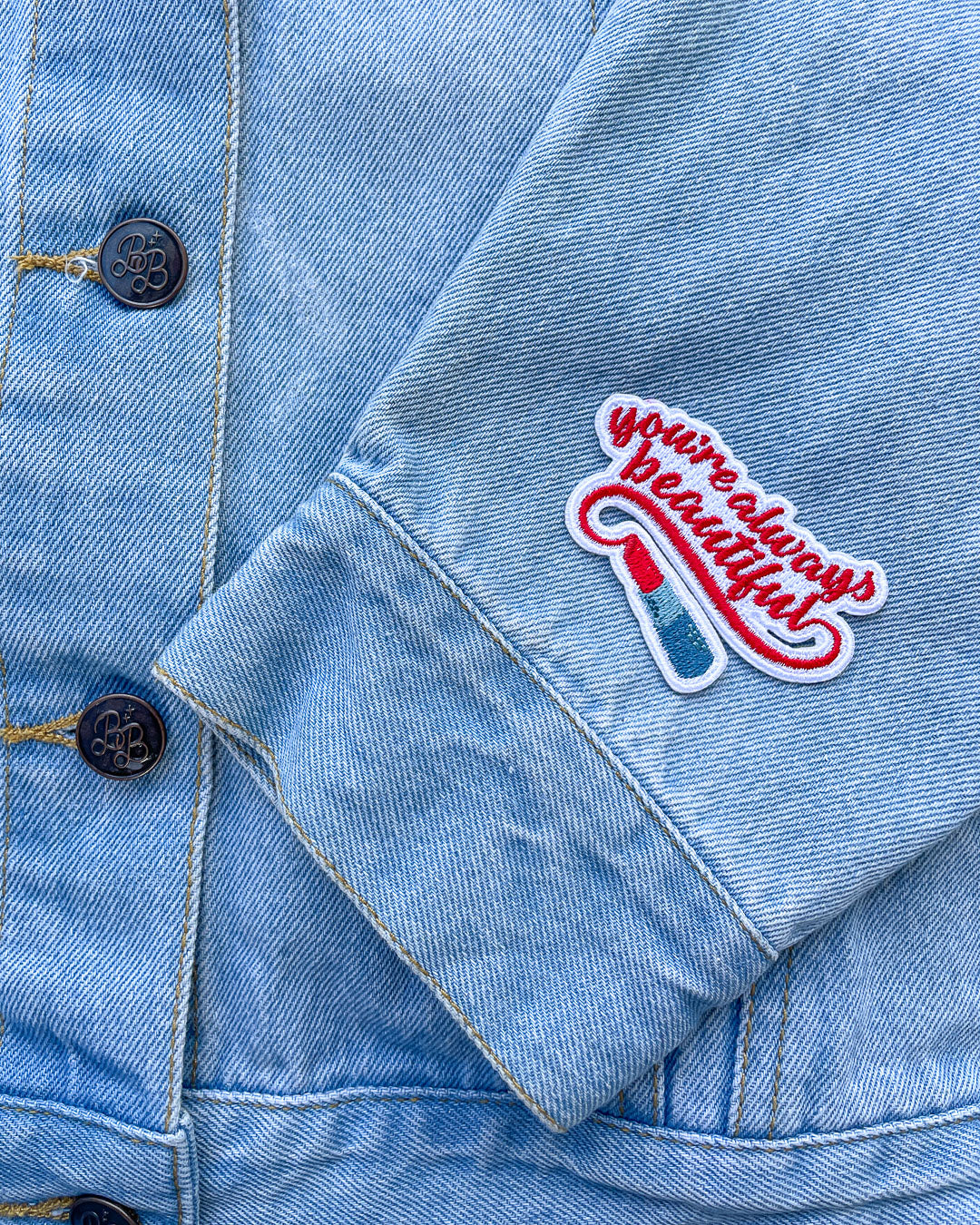 Romance patch for The Hating Game fans featuring the quote &