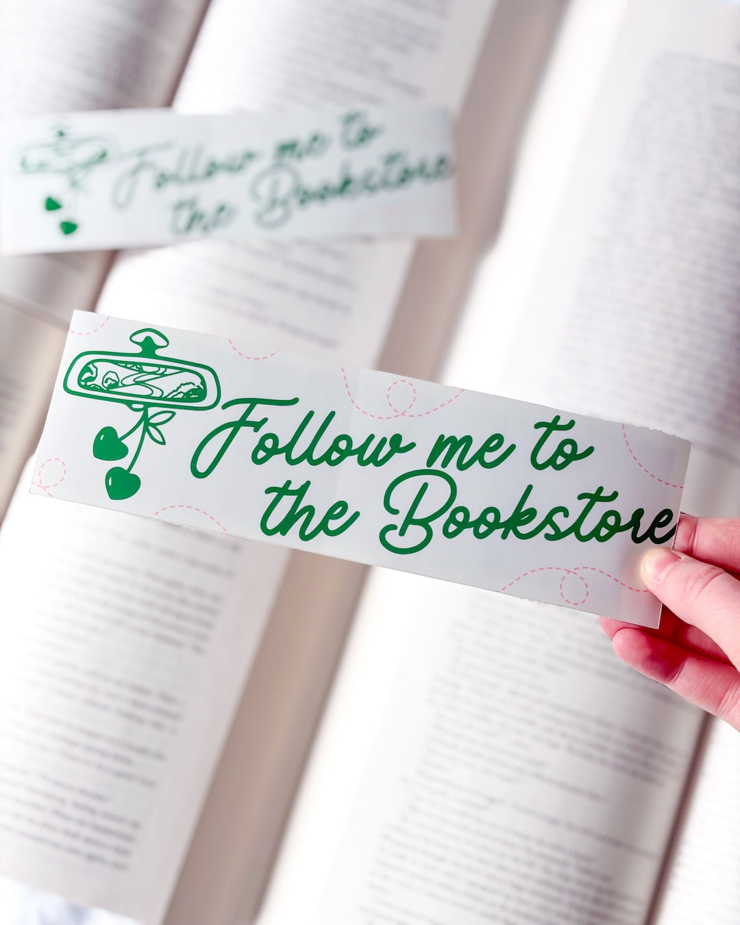 Follow Me to the Bookstore Bumper Sticker