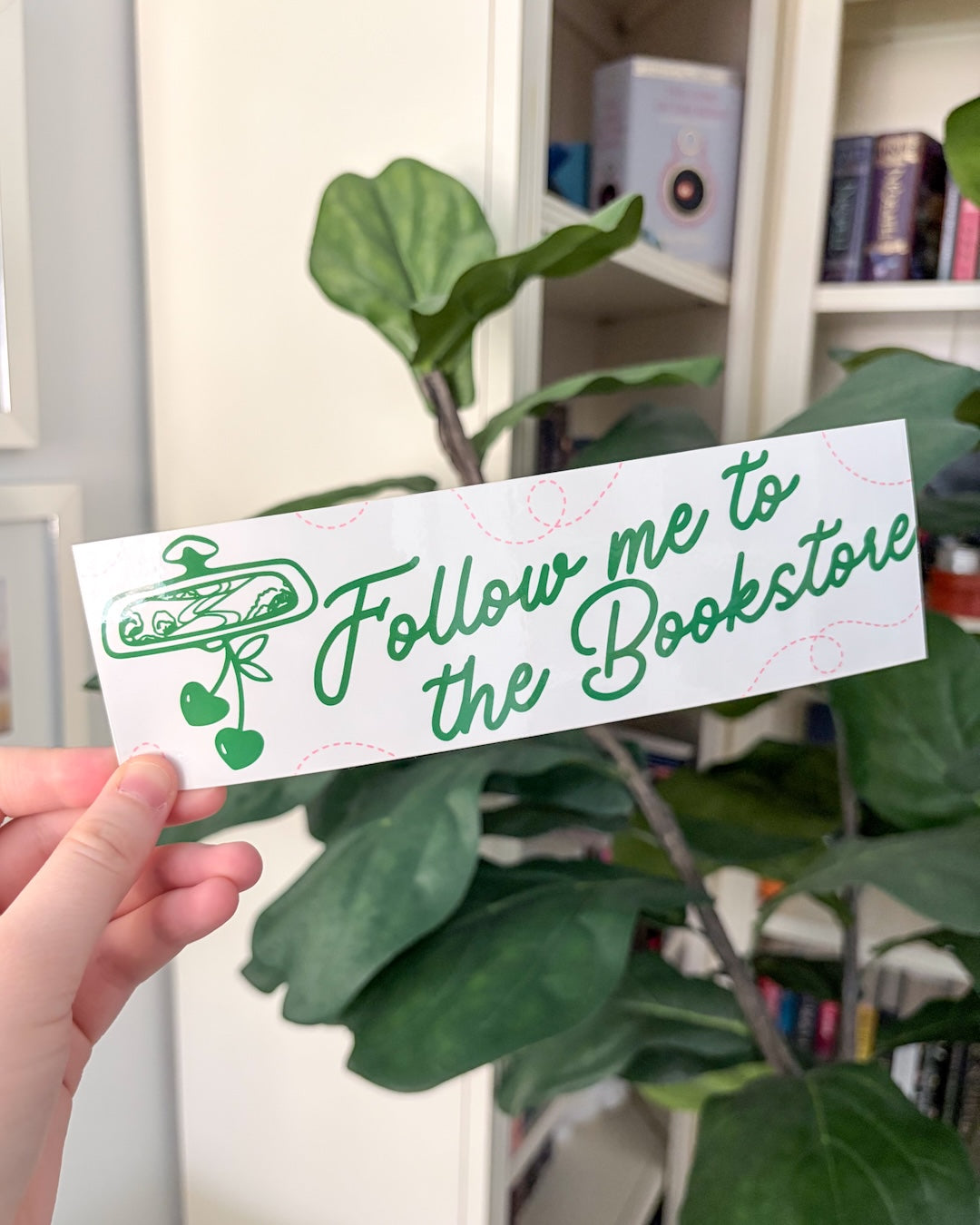 Follow Me to the Bookstore Bumper Sticker