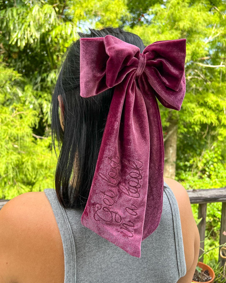 Bookish hair bow featuring &