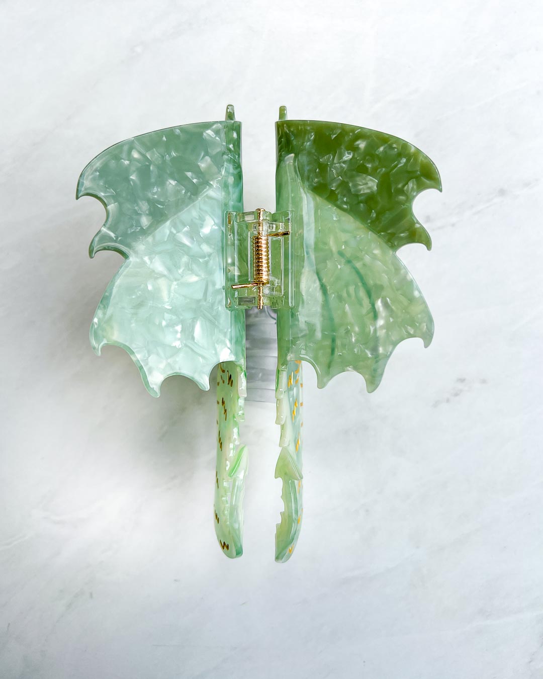 Dragon Hair Claw Clip - Large Green