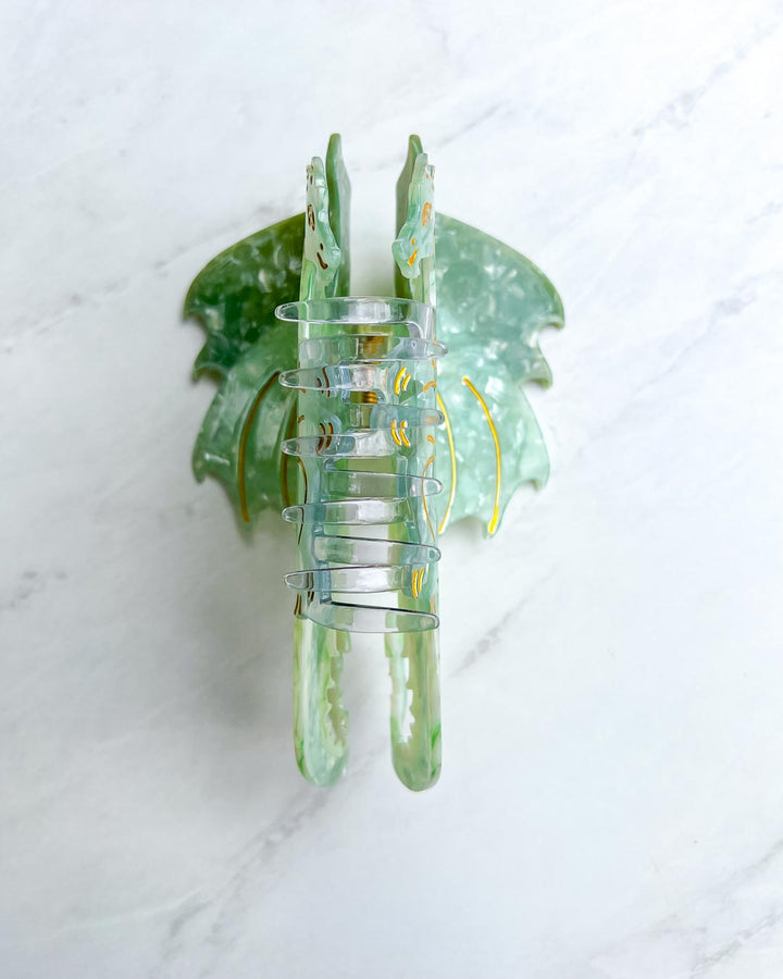 Dragon Hair Claw Clip - Large Green
