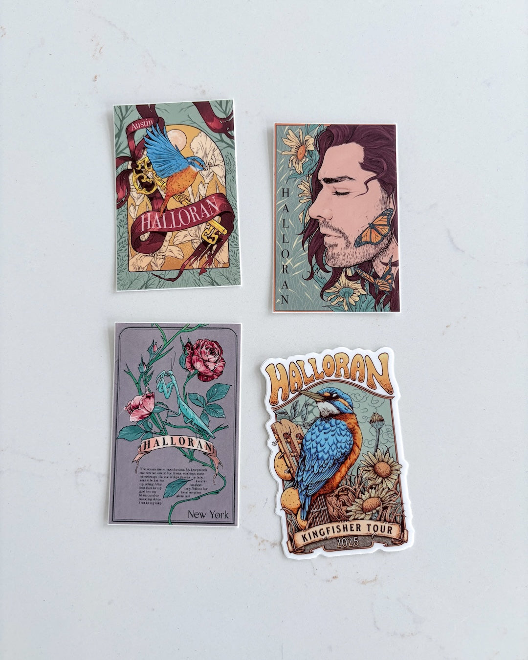 Set of Halloran Tour Posters Sticker Pack