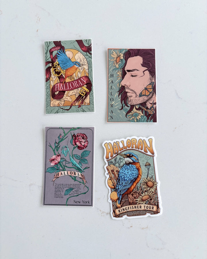 Set of Halloran Tour Posters Sticker Pack