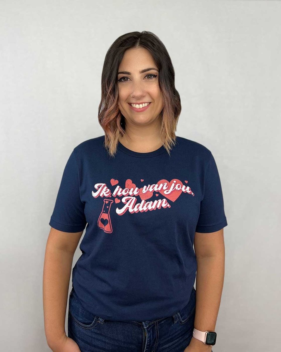 The Love Hypothesis t-shirt featuring a design for the quote &