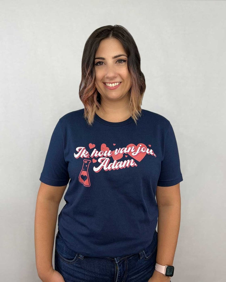The Love Hypothesis t-shirt featuring a design for the quote &