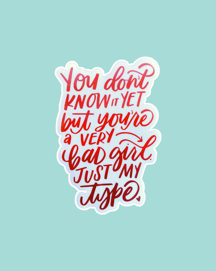 Shatter Me sticker featuring the quote &
