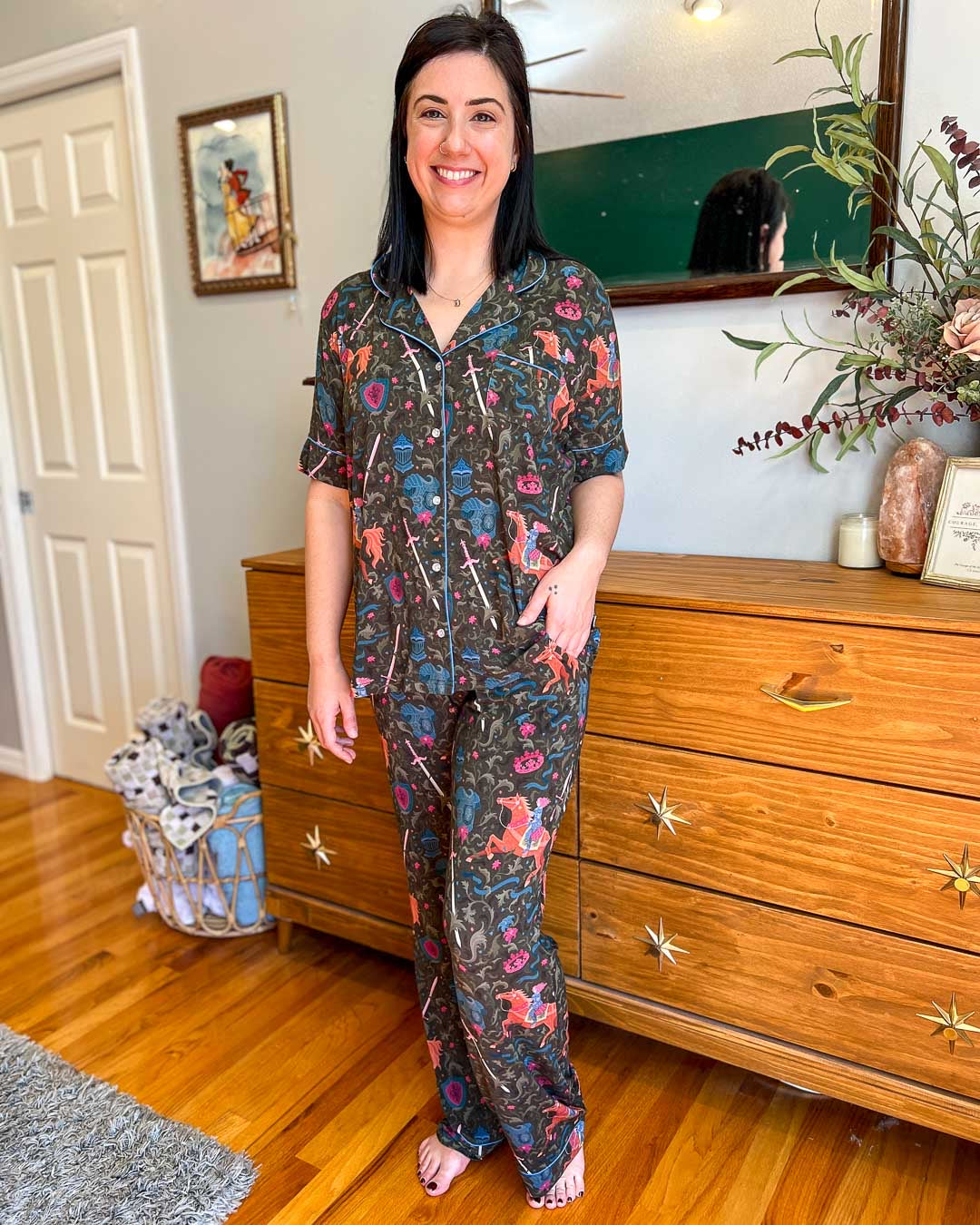 Lady Knight Bamboo Pajama Set – Long Pants