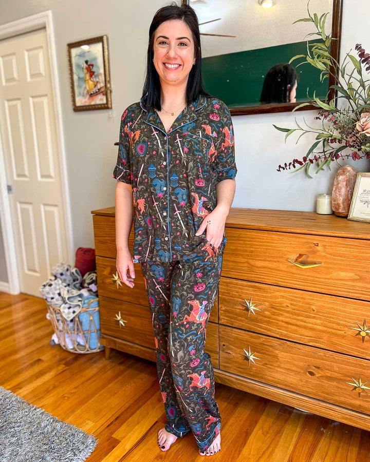 Lady Knight Bamboo Pajama Set – Long Pants
