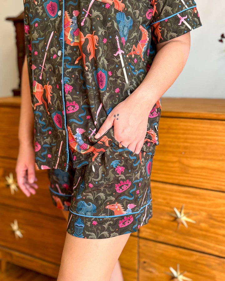 Lady Knight Bamboo Pajama Set – Shorts