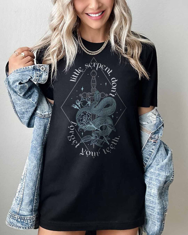 The Serpent and the Wings of Night tee design featuring the quote  &