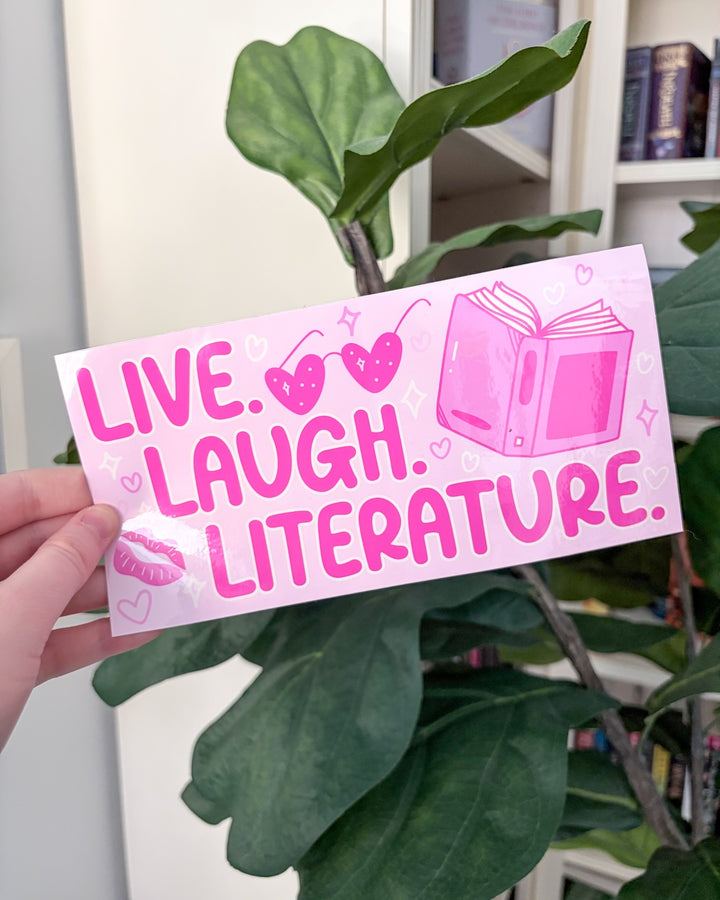 Live Laugh Literature Bumper Sticker
