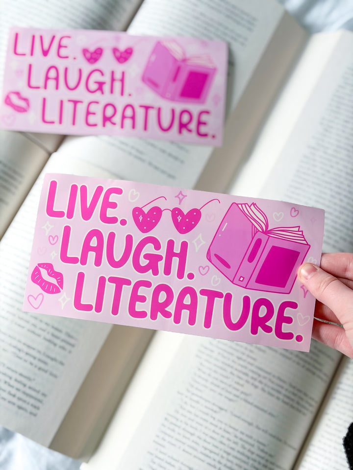 Live Laugh Literature Bumper Sticker