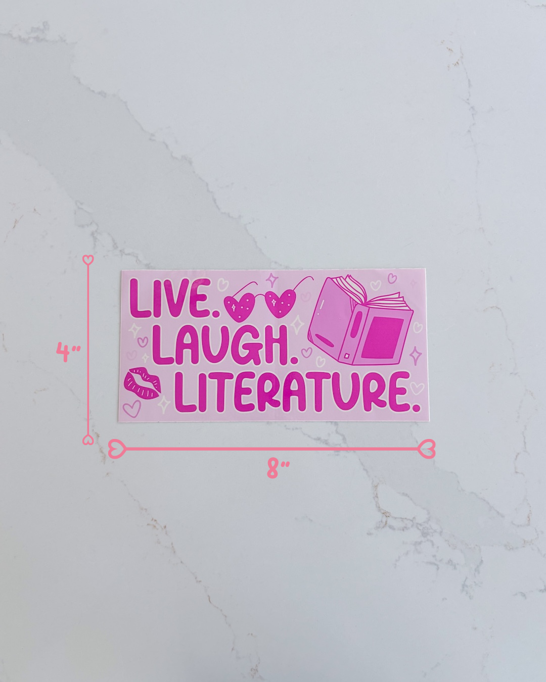 Live Laugh Literature Bumper Sticker