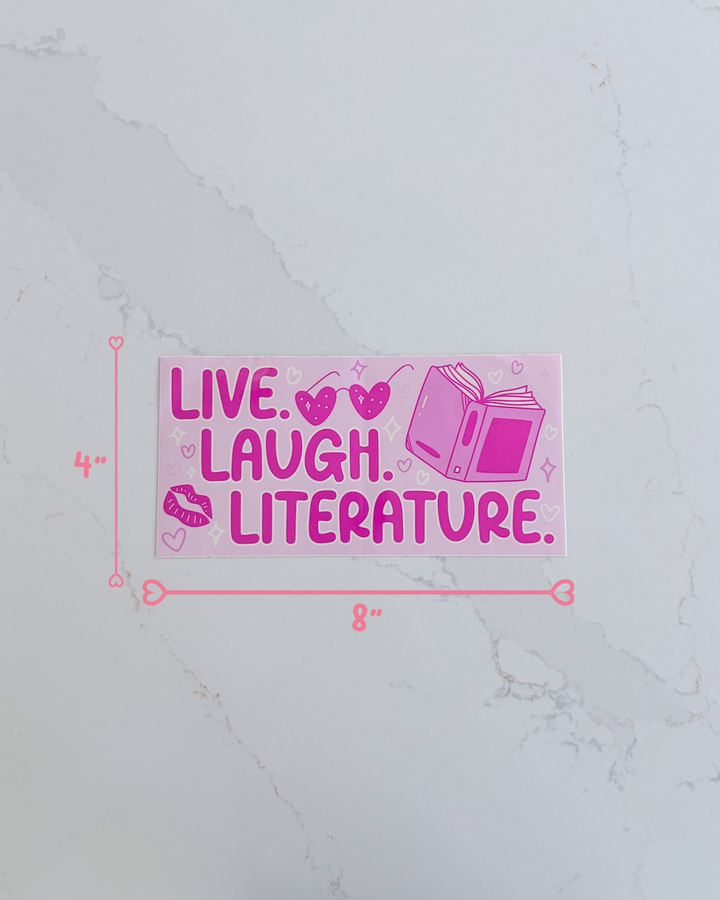 Live Laugh Literature Bumper Sticker