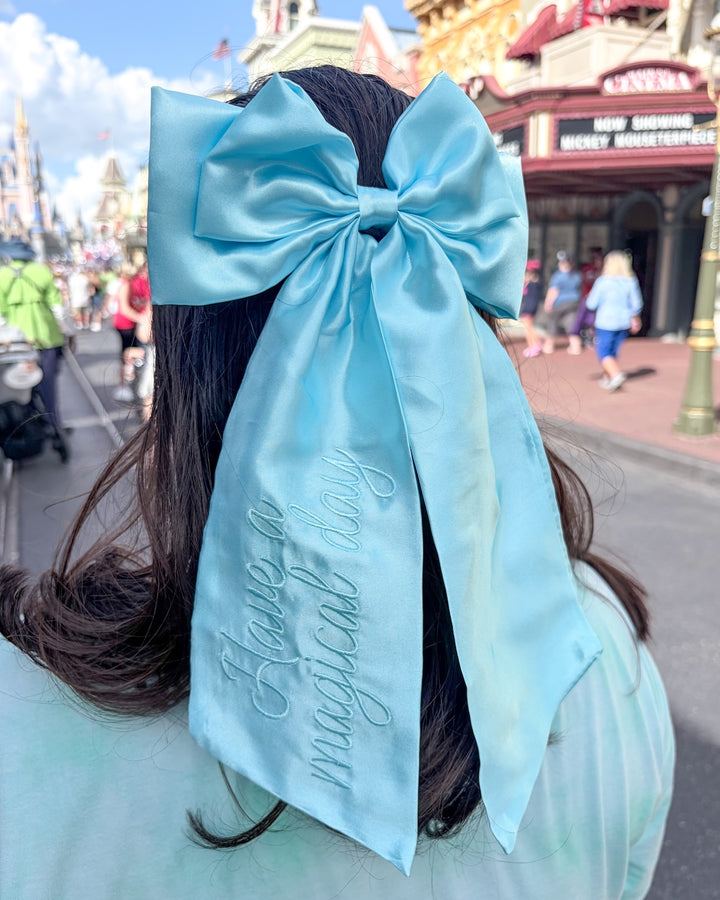 Magical Day Satin Hair Bow Clip