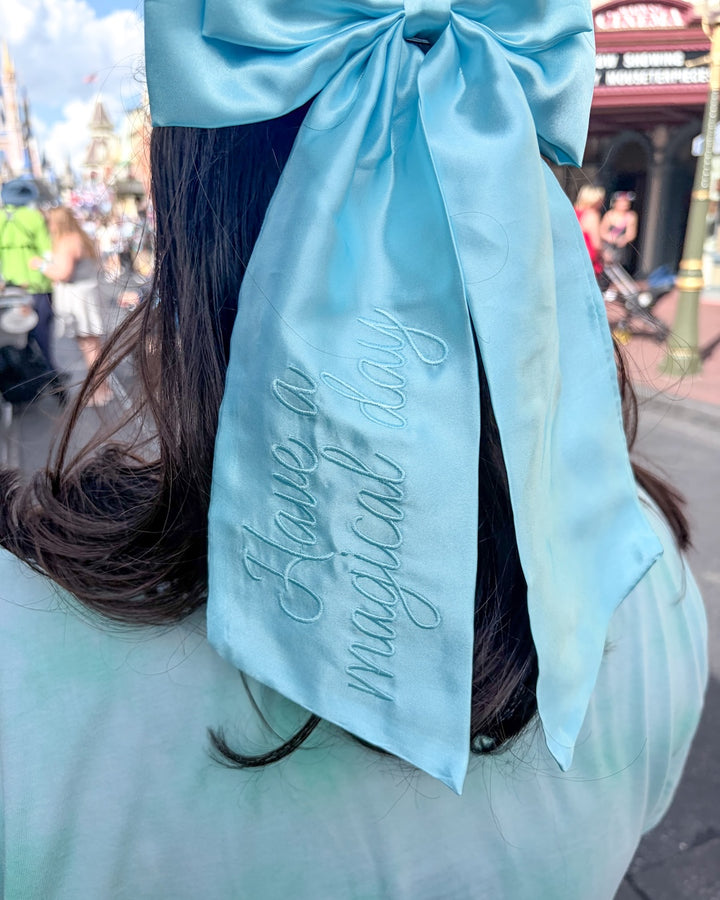 Magical Day Satin Hair Bow Clip
