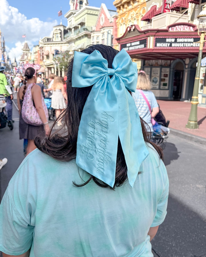 Magical Day Satin Hair Bow Clip