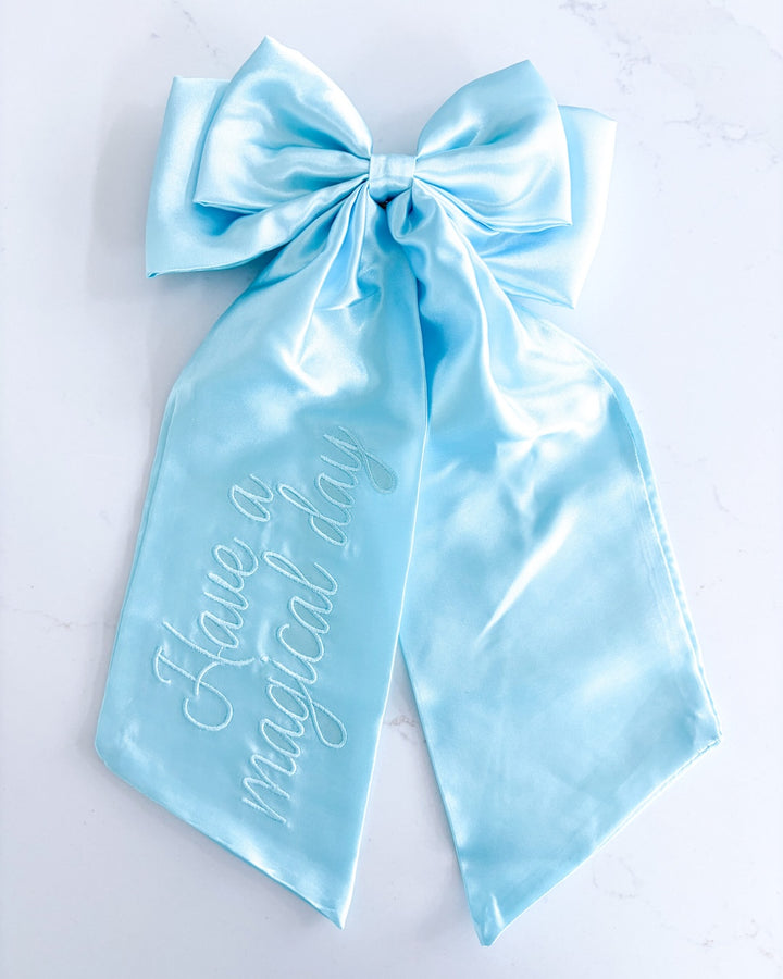 Magical Day Satin Hair Bow Clip