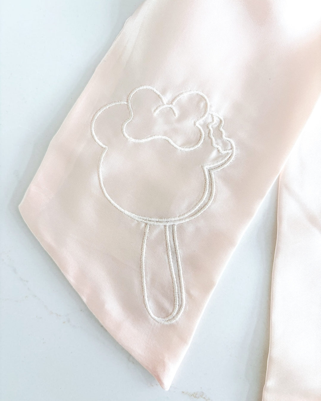Mouse Ear Ice Cream Bar Satin Hair Bow Clip