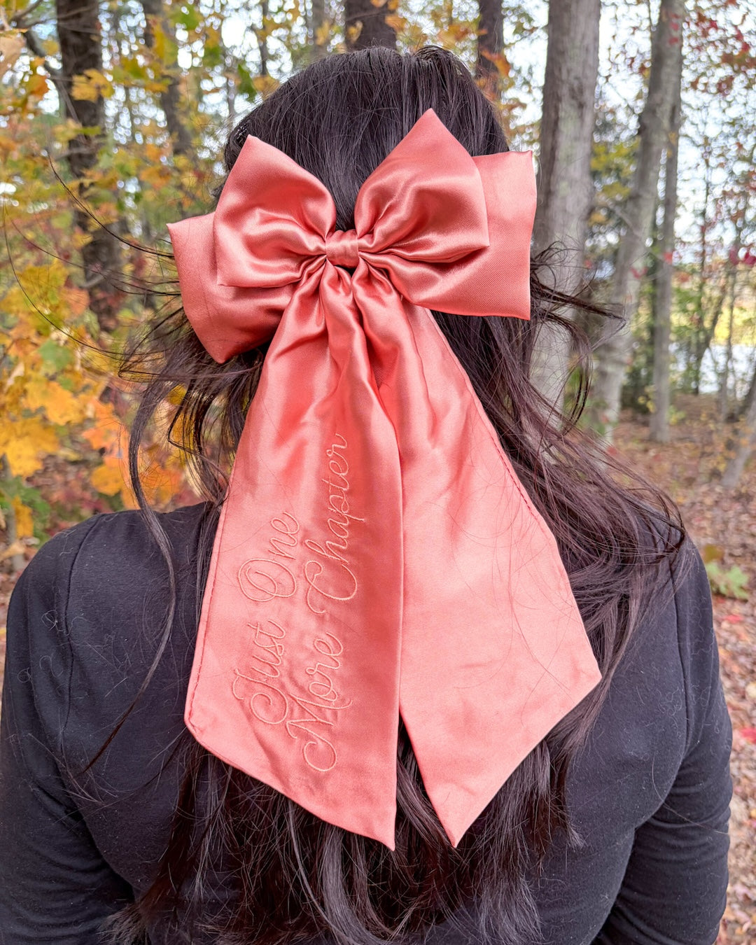 One More Chapter Satin Hair Bow Clip