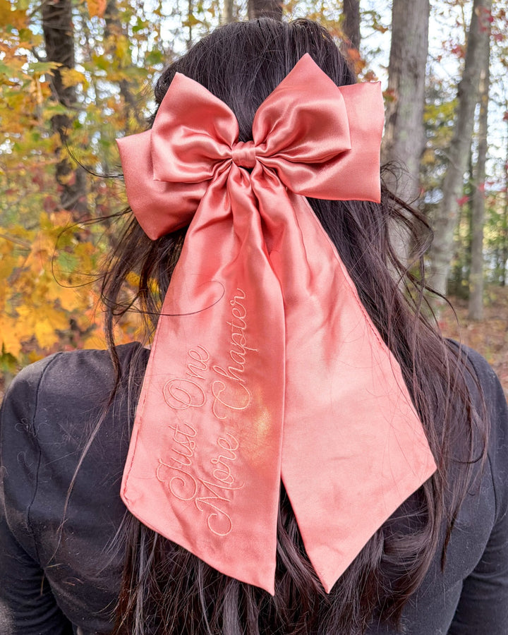 One More Chapter Satin Hair Bow Clip