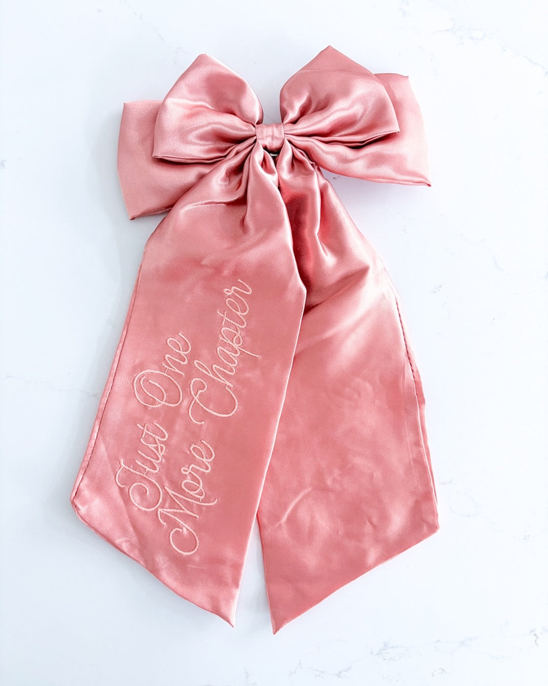 One More Chapter Satin Hair Bow Clip